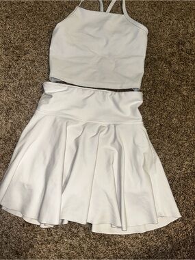 Old Navy White Girls Tennis Skirt & Top